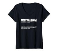 Mujer Divertido Montana Mamá Significado Definición Gran Humor Camiseta Cuello V