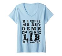 Mujer Divertido Mr Ducks Mr Not CM Wings Duck Lover Aves acuáticas Camiseta Cuello V