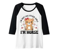 Mujer Divertido Oso de Peluche Kawaii I'm Not Like Other Girls I'm Worse Camiseta Manga Raglan