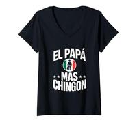 Mujer Divertido Papá Chingon Diciendo Sarcástico Humorístico Camiseta Cuello V