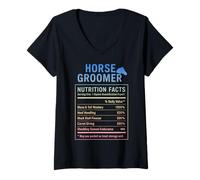Mujer Divertido Peluquero de Caballos Barn Life Equestrian Care Camiseta Cuello V