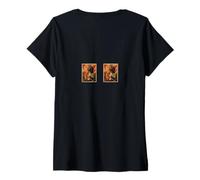 Mujer Divertido Perro de Agua portugués Meme Lindo Vintage Retro Art Dog Camiseta Cuello V