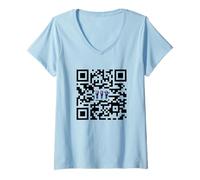 Mujer Divertido QR Presidente Trump Dance Code Trump Presidente 45/47 Camiseta Cuello V
