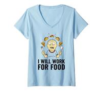 Mujer Divertido Regalo para papá Foodie para él, Amigo, Regalo para Hombres y Mujeres Camiseta Cuello V
