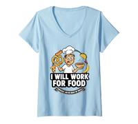 Mujer Divertido Regalo para papá Foodie para él, Amigo, Regalo para Hombres y Mujeres Camiseta Cuello V