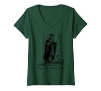 Mujer Divertido San Patricio Católico Irlandés Día de San Patricio Go On Camiseta Cuello V