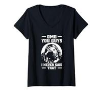 Mujer Divertido Sarcástico Diciendo Jesús OMG Ustedes Nunca Dije eso Camiseta Cuello V