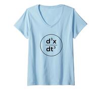 Mujer Divertido Tercer círculo derivado Jerk Stem Símbolo matemático Camiseta Cuello V