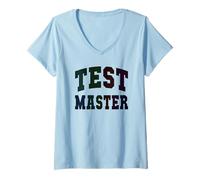 Mujer Divertido Test Master Testing Day Teacher Mode en ELA Stem Ready Camiseta Cuello V