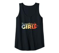 Mujer Divertido Trampolining Chica Trampolín Gimnasta Camiseta sin Mangas