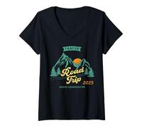 Mujer Divertido viaje familiar a juego 2025 - Coordinador del caos Camiseta Cuello V