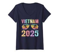 Mujer Divertido Vietnam 2026 Vacay Cruise Vacation Matching Mom Camiseta Cuello V