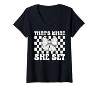 Mujer Divertido Voleibol Chica Mamá Eso Es Lo Que Estableció Camiseta Cuello V