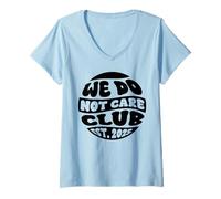 Mujer Divertido WDNC We Do Not Care Club EST 2025 Orgulloso Camiseta Cuello V