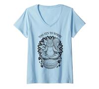 Mujer Divertido Yoga Lindo Ardilla Meditación Demasiado Zen para Preocuparse Animal Camiseta Cuello V