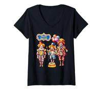 Mujer Divertidos Payasos de Circo tontos tristes Camiseta Cuello V