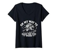 Mujer Divertidos Regalos de Mapache Hacen Que el Ambiente Sea extraño Humor Camiseta Cuello V