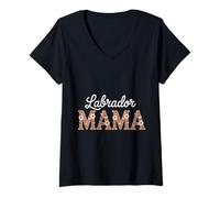Mujer Divertidos Regalos de Perro Labrador Retriever para el Día de la Madre Camiseta Cuello V