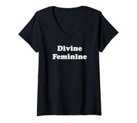 Mujer Divina Espiritualidad Femenina Empoderamiento de Las Mujeres Camiseta Cuello V