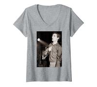 Mujer División de Alegría en Vivo Ian Curtis & Bernard Sumner Martin O'Neill Camiseta Cuello V