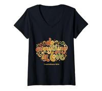 Mujer Do Everything In Love 1 Corintios 16:14 Versículo bíblico de fe Camiseta Cuello V