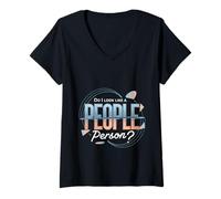 Mujer Do I Look Like A People Person Introvertido Social --- Camiseta Cuello V