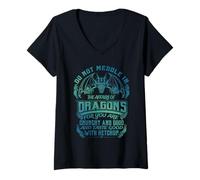 Mujer Do Not Meddle The Affairs of Dragons Funny Dragon Men Women Camiseta Cuello V