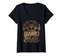 Mujer Do Not Meddle The Affairs of Dragons Funny Dragon Men Women Camiseta Cuello V