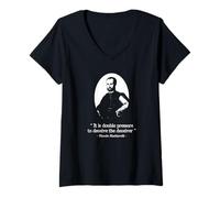 Mujer Doble Placer para engañar al engañador Maquiavelo Cita Camiseta Cuello V