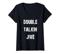 Mujer Doble Talkin Jive Camiseta Cuello V