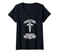 Mujer Doctor en Medicina Osteopática Medicina Holística Camiseta Cuello V