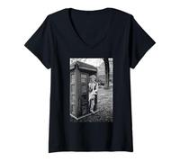 Mujer Doctor Who Colin Baker Actor En Tardis 1984 Camiseta Cuello V