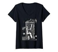Mujer Doctor Who Peter Davison Cricket Tardis 1981 Camiseta Cuello V