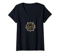 Mujer Dodecaedro romano Camiseta Cuello V