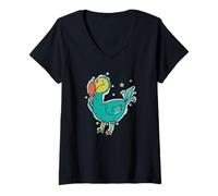 Mujer Dodo Bird de África Mauricio Camiseta Cuello V