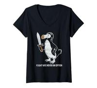 Mujer Dodo Flightless Bird Vuelo Nunca fue una opción Divertido Dodo Camiseta Cuello V
