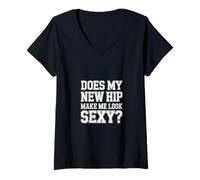 Mujer Does My New Hip Make Me Look Sexy Recuperación - Camiseta Cuello V