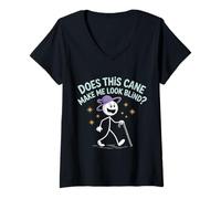 Mujer Does This Cane Make Me Look Blind |- Camiseta Cuello V