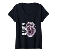 Mujer Dog de Terranova Diciendo "Mis mejores amigos lo han hecho" Camiseta Cuello V