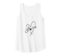 Mujer Dog Lover's Minimalist Doodle, Heart Dog Paw, I Love My Dogs Camiseta sin Mangas