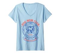 Mujer Dog Mom Club Life Is Ruff Without My Dog Golden Retriever Camiseta Cuello V