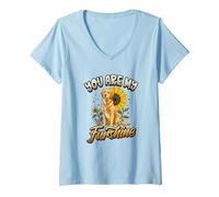 Mujer Dog Mom, tú Eres mi Furshine Golden Retriever Camiseta Cuello V