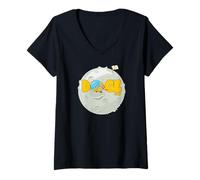 Mujer Doge Meme Dogecoin Crypto Moon Camiseta Cuello V
