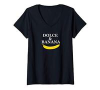 Mujer Dolce and banana funny graphic design ,banana design Camiseta Cuello V
