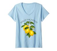 Mujer Dolce Far NIENTE X Limone Limones Lemon Limoncello Spritz Camiseta Cuello V