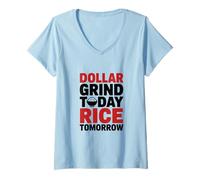 Mujer Dollar Grind Filipino Expatriado Workday Camiseta Cuello V