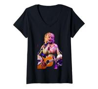 Mujer Dolly Parton 9 A 5 Cantante en Vivo Glasgow 2002 Camiseta Cuello V