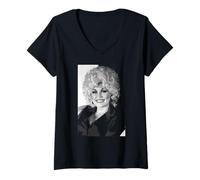 Mujer Dolly Parton Cantante Dolly en la era de conciertos 1983 Camiseta Cuello V