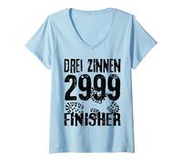 Mujer Dolomitas tre Cime di Lavaredo DREI Zinnen Tirol del Sur Italia Camiseta Cuello V
