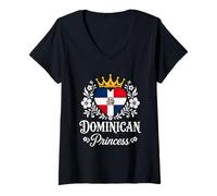 Mujer Dominican Princess Dominican Republic Flag Dominican Girl Camiseta Cuello V